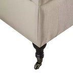 Panca imbottita Collette con contenitore color crema - Adore Decor: Mid-Century Modern, rivestimento in poliestere, struttura in legno