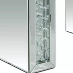 Sgabello imbottito a specchio Glam argento - Olivia & May