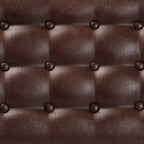 Panca contenitore Walsh in similpelle e legno, marrone scuro/noce - Baxton Studio: Elegante panca rettangolare, rivestimento in poliestere