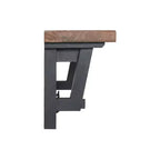 Set panca e ripiano portaoggetti con gancio in legno massiccio Odin 42" nero - Alaterre Furniture: design rustico industriale, struttura in pino