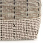 WyndenHall Billie Pouf Quadrato Intrecciato Grigio: Pouf Contenitore in Juta in Stile Contemporaneo, Seduta Imbottita, 18"x18"x14"
