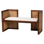 Panca Accent Lovina in Rattan e Legno di Acacia bali & pari, Miele Chiaro/Marrone Chiaro