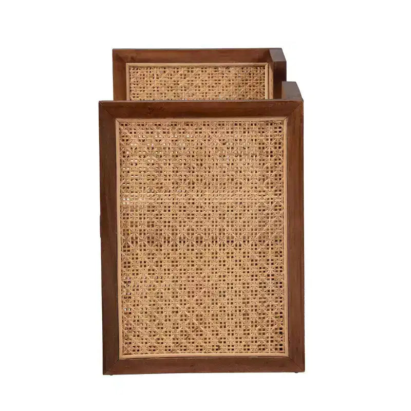 Panca Accent Lovina in Rattan e Legno di Acacia bali & pari, Miele Chiaro/Marrone Chiaro