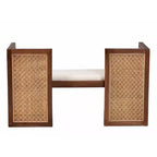 Panca Accent Lovina in Rattan e Legno di Acacia bali & pari, Miele Chiaro/Marrone Chiaro