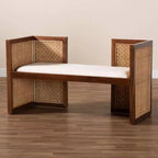 Panca Accent Lovina in Rattan e Legno di Acacia bali & pari, Miele Chiaro/Marrone Chiaro