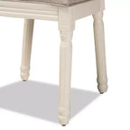 Set di 2 sedie da pranzo imbottite in tessuto Louis con finiture borchiate - Baxton Studio