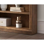 Libreria alta tradizionale da 94" in legno con contenitore Collezione Stratton Marrone - Martin Furniture