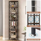 LITTLE TREE Scaffale Libreria a 7 Ripiani 200 cm Marrone/Nero