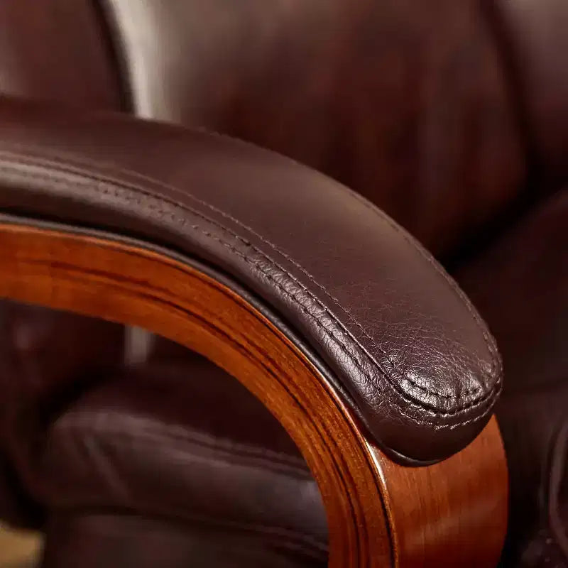 Poltrona Direzionale Extra-Large Redwood in Pelle - Serta: Imbottita, Girevole, Altezza Fissa, Stile Moderno