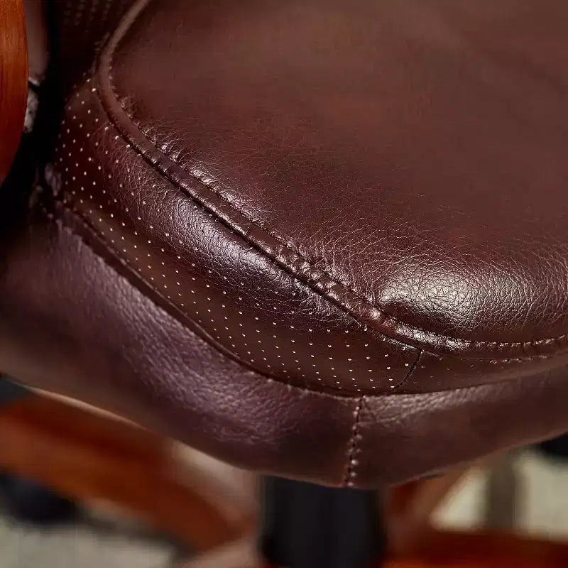 Poltrona Direzionale Extra-Large Redwood in Pelle - Serta: Imbottita, Girevole, Altezza Fissa, Stile Moderno