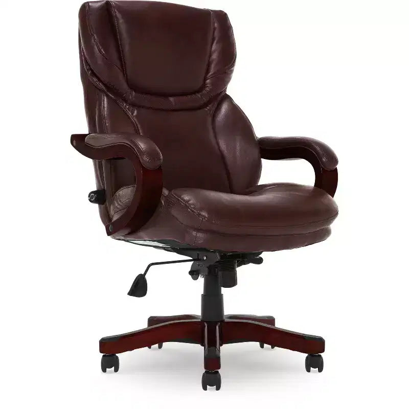 Poltrona Direzionale Extra-Large Redwood in Pelle - Serta: Imbottita, Girevole, Altezza Fissa, Stile Moderno