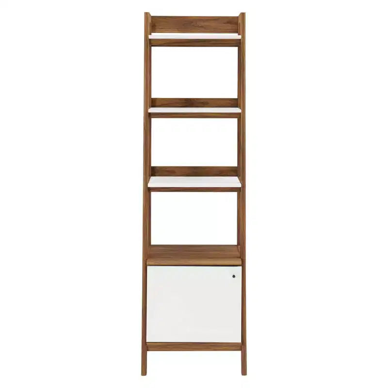 Libreria espositiva Bixby da 71" Noce/Bianco - Modway