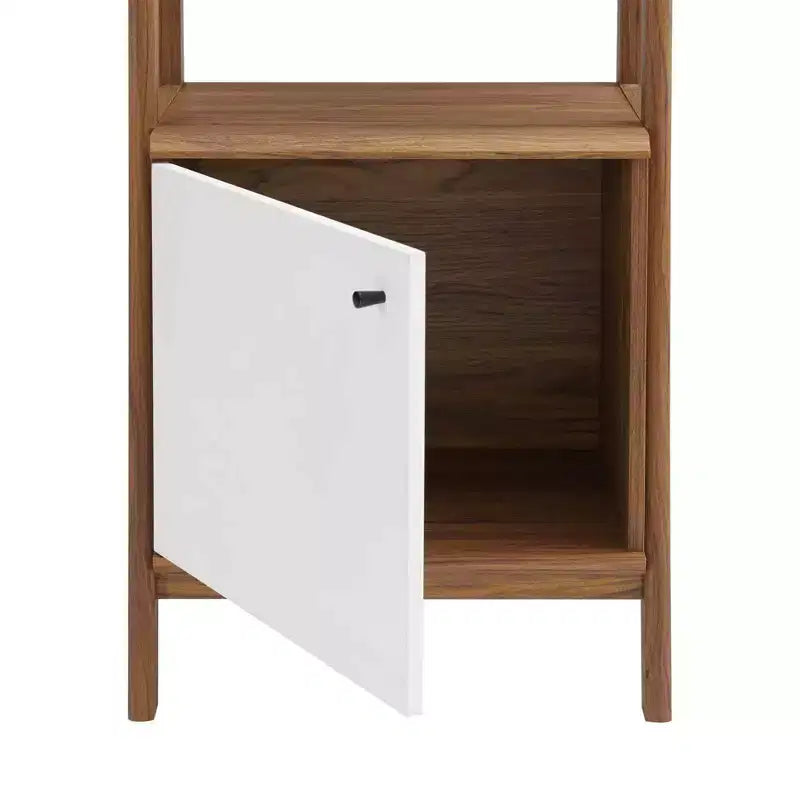 Libreria espositiva Bixby da 71" Noce/Bianco - Modway