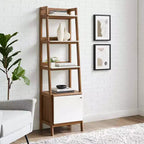Libreria espositiva Bixby da 71" Noce/Bianco - Modway