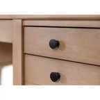 Martin Furniture Scrivania moderna con semibasamento in legno Collezione Laurel Marrone chiaro: Postazione di lavoro direzionale con cassetto multiuso