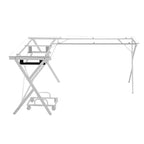 Scrivania Dazenus 62" con piano in vetro trasparente e finitura bianca - Acme Furniture: Mobili da ufficio moderni con base in legno