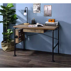 Scrivania Endang Rovere invecchiato/Nero - Acme Furniture: Telaio in metallo, Superficie salvaspazio da 39"