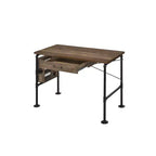 Scrivania Endang Rovere invecchiato/Nero - Acme Furniture: Telaio in metallo, Superficie salvaspazio da 39"