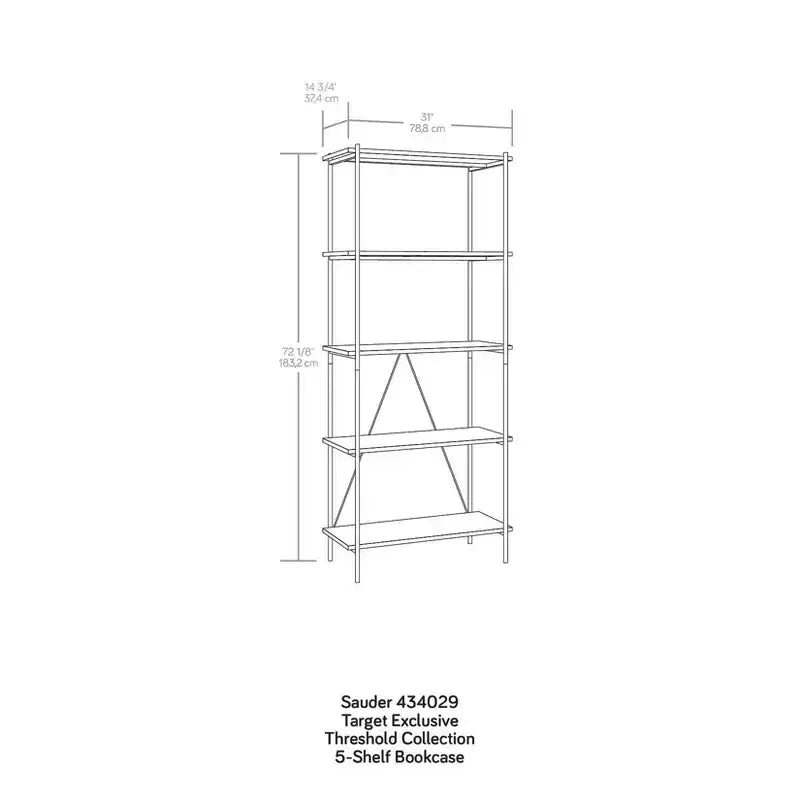 Libreria Elowen a 5 ripiani, 72.17", Threshold™