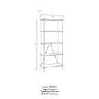 Libreria Elowen a 5 ripiani, 72.17", Threshold™