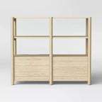 Scaffale piccolo scandinavo da 32" con cassetti portaoggetti, colore naturale - Room Essentials™