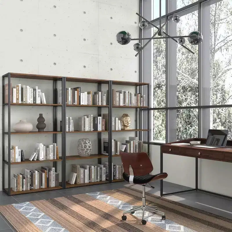Libreria Brinkley 72" Naturale Rustico Marrone Invecchiato - WyndenHall