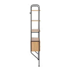 Libreria snella in acciaio/legno da 75" nera/marrone - LumiSource