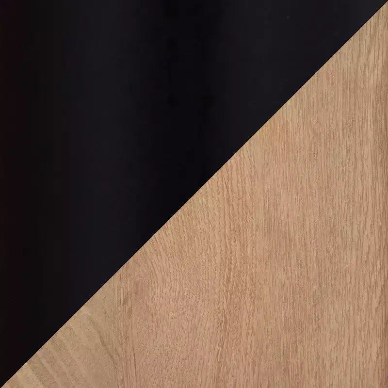 Libreria snella in acciaio/legno da 75" nera/marrone - LumiSource