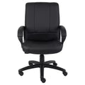 Caressoft Executive Mid Back Chair Black - Boss Office Products