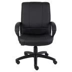 Caressoft Executive Mid Back Chair Black - Boss Office Products