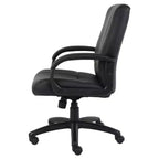 Sedia direzionale Caressoft a schienale medio nera - Boss Office Products