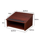 Leggio da tavolo podio per conferenze in mogano - Hampden Furnishings: design moderno, truciolato con superficie laminata