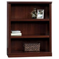 Sauder 43.78" 3 Shelf Bookshelf Cherry: Mid-Century Modern, Adjustable, Particle Board Construction: Home Office Storage