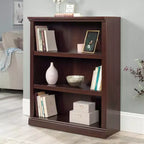 Sauder Libreria a 3 ripiani 43.78" ciliegio: Moderna di metà secolo, regolabile, costruzione in truciolato: Stoccaggio per ufficio in casa