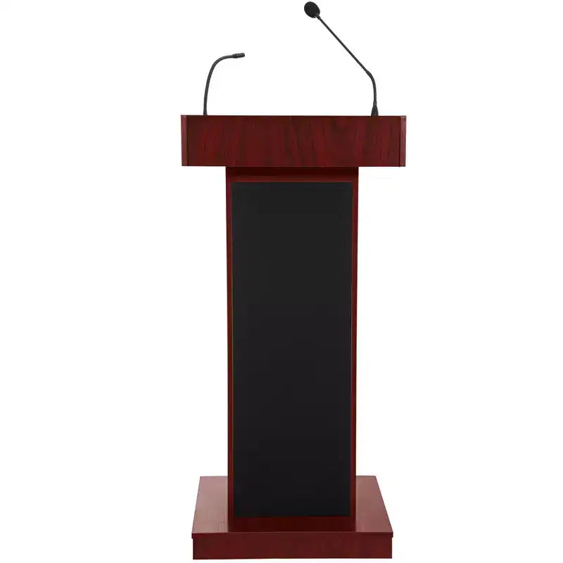 Hampden Furnishings Orator Leggio da Conferenza in Mogano: Stile Moderno, Telaio in MDF, Superficie Laminata, Montaggio da Adulti Richiesto