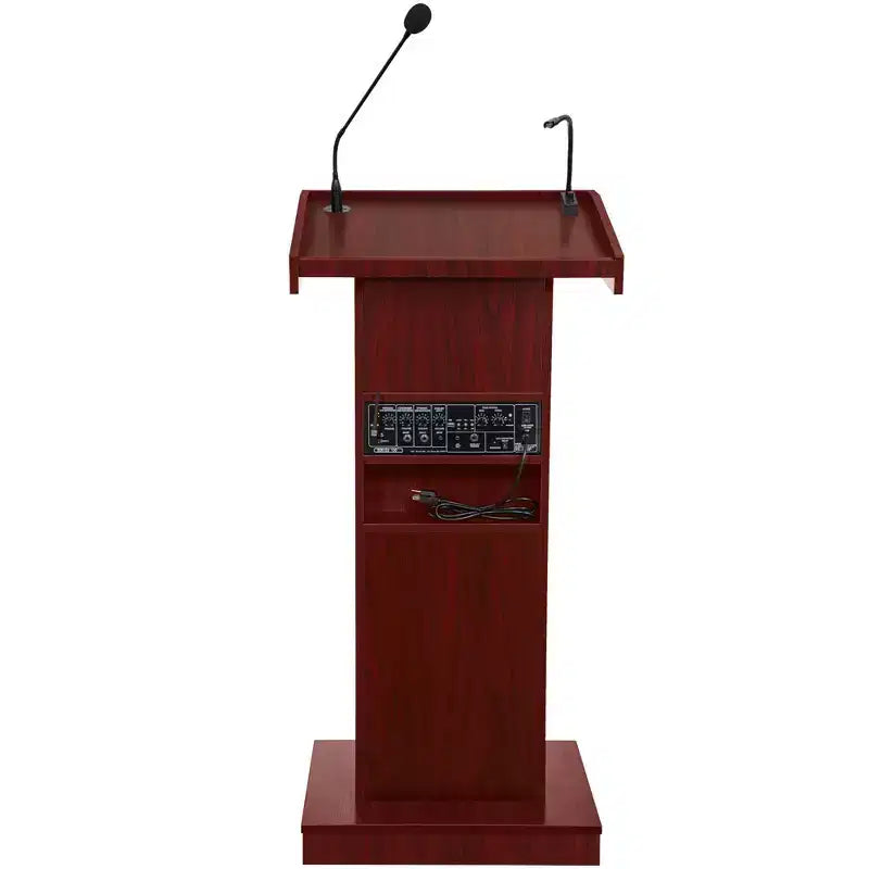 Hampden Furnishings Orator Leggio da Conferenza in Mogano: Stile Moderno, Telaio in MDF, Superficie Laminata, Montaggio da Adulti Richiesto
