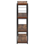 Libreria Decorativa Acme Furniture 43" Quercia: Stile Scandinavo, Struttura in Metallo, Schienale Aperto, 4 Ripiani