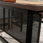 Scrivania a L Briarbrook Quercia a botte - Sauder: Stile industriale, Struttura in metallo, Gestione cavi, Certificazione CARB