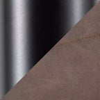 LumiSource Fredrick Sedia da ufficio, metallo nero/PU effetto caffè