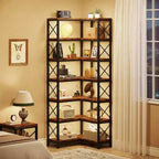 LITTLE TREE 66,74" Libreria angolare a 7 ripiani marrone