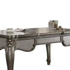 Scrivania direzionale Versailles platino antico - Acme Furniture: Superficie impiallacciata, Struttura in legno, Contenitore chiuso