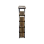 Libreria a 5 ripiani Pomona da 70" in metallo e legno massiccio Naturale - Alaterre Furniture