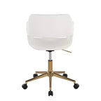 Sedia operativa LumiSource Margarite, oro/bianco PU
