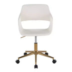 Sedia operativa LumiSource Margarite, oro/bianco PU