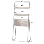 Lifestorey Scrivania Estanier con Scaffali Naturale/Nero: Stile Industriale, Finitura Impiallacciata, Struttura in Metallo, Vano a Giorno