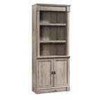 72" Palladia Library with Doors Split Oak - Sauder: Adjustable Storage, Enclosed Back Panel