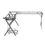 Scrivania Acme Furniture Demas in vetro trasparente/finitura argento