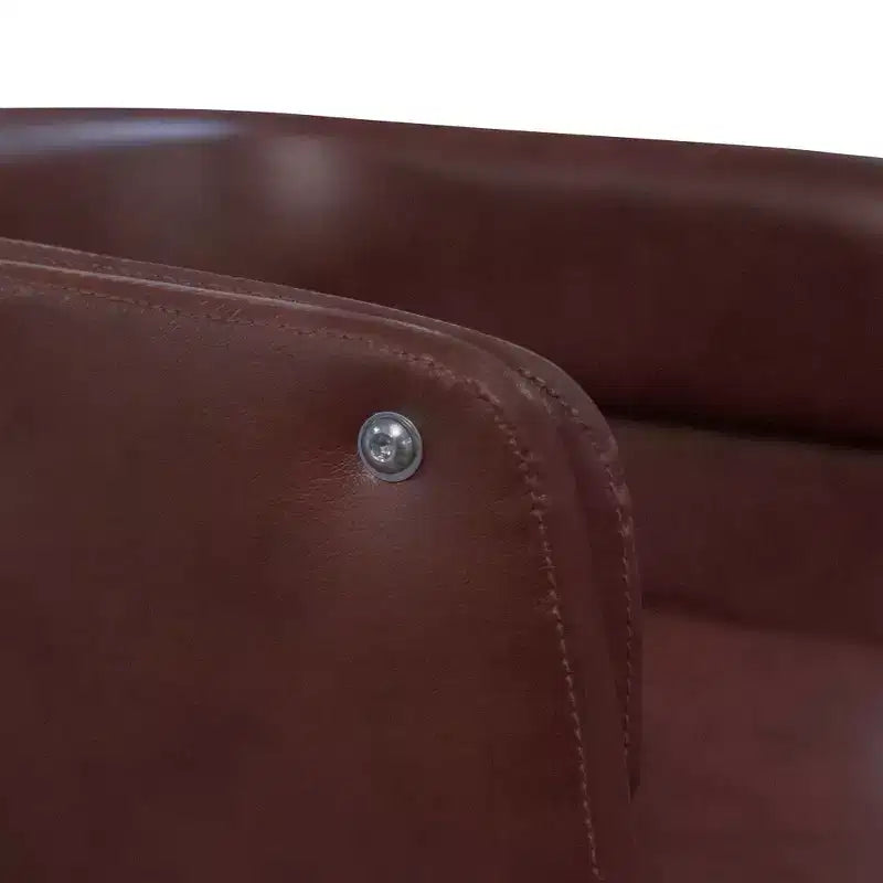 Sedia da ufficio girevole in similpelle Teamson Home con altezza regolabile, marrone