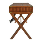 OSP Home Furnishings Scrivania Wellington da 46" con prese integrate, color grano: Stile Tradizionale, compensato e MDF, pulire a secco