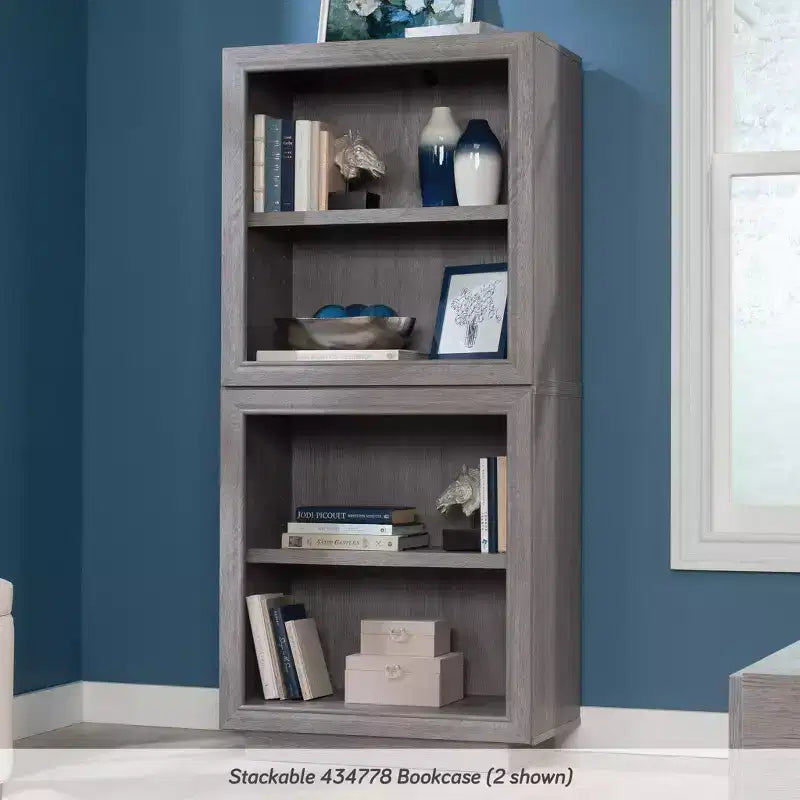 Sauder Libreria Hayes Garden a 2 ripiani da 33", Quercia Cenere